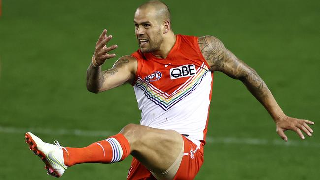 Lance Franklin is closing in on 1000 goals. Picture: Michael Klein