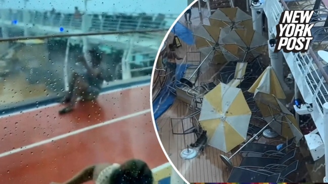 Wild video captures storm chaos aboard cruise ship