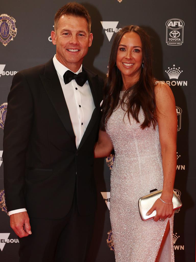 Ben Cousins and sister Melanie Cousins on the Brownlow Medal red carpet. Photo: Michael Klein.