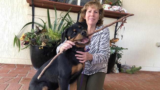 Redland councillor Tracey Huges with Ruby the dog.