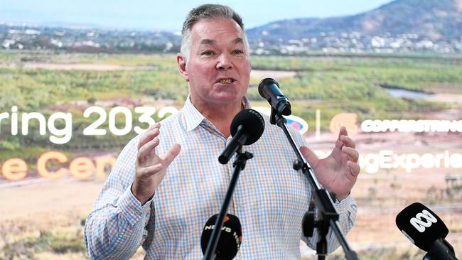 Minister for Resources and Critical Minerals Scott Stewart at the official opening of the CopperString Experience Centre in Townsville. Picture: Shae Beplate.