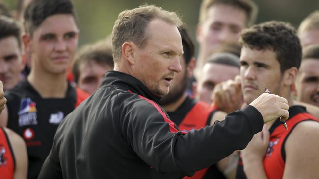 Tea Tree Gully coach Justin Maschotta believes his side has what it takes in division two. Picture: AAP/Dean Martin