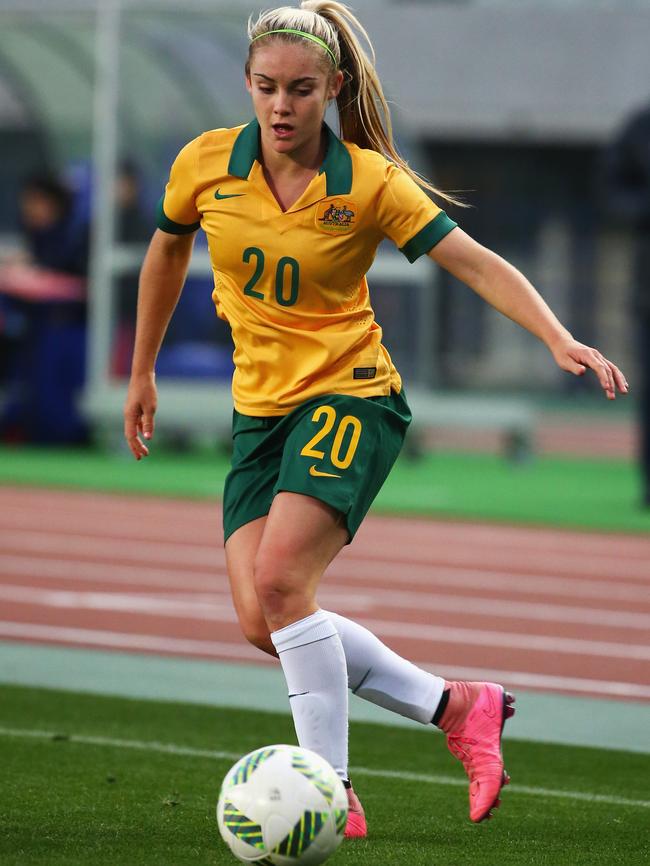 Ellie Carpenter in action for the Matildas.