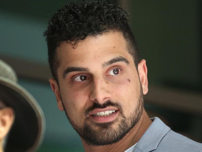 Right-wing activist Avi Yemini arrives at the Melbourne Magistrates in Melbourne, Wednesday, November 6, 2019. (AAP Image/David Crosling) NO ARCHIVING