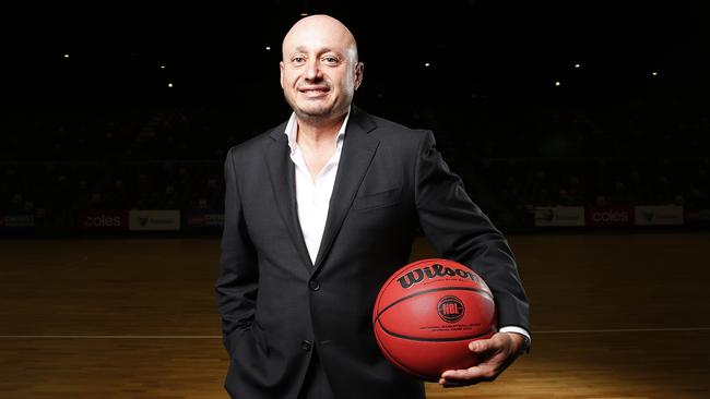 NBL owner and executive chairman Larry Kestelman has been inundated with name suggestions for Tasmania’s team. Picture: ZAK SIMMONDS