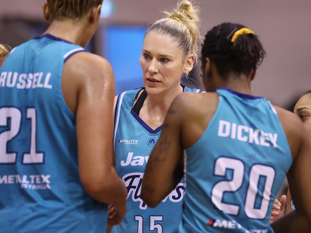 Lauren Jackson grabbed a double-souble for the Flyers. Picture: Getty Images