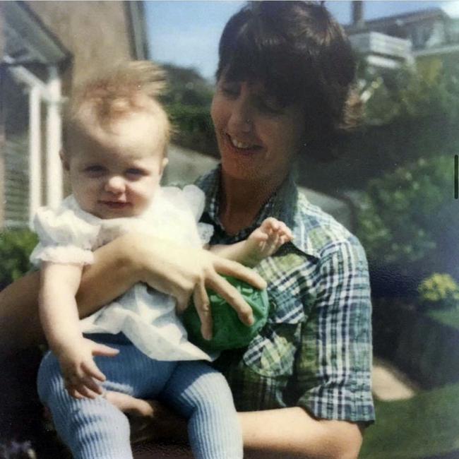 Jenn Griffith during her first trip to the United Kingdom with her late mother Julia Griffith. Picture: Supplied.