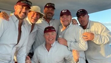 Paul Green's group of mates on a fishing trip off Bowen in October last year. The group includes Mark Beitz, Craig Greenhill, Danny Grimley, Terry Stone and Andrew Gee.