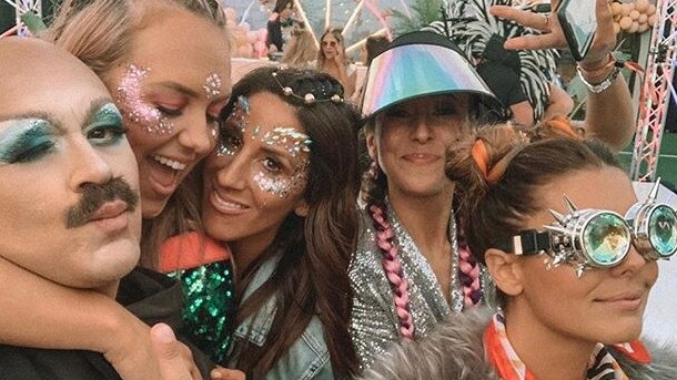 Coachella or Burning Man? Guests rocked up in their festival finery. Picture: Instagram