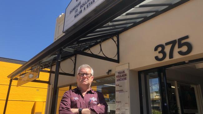 Grimaldi’s Cafe manager manager Stephen Fahy says patronage had dropped off significantly since the Trak Cinema closed. Picture: Ben Cameron