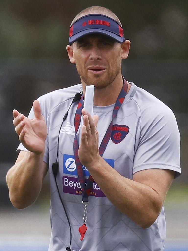 Plunkett was close with coach Simon Goodwin. Picture: Daniel Pockett/Getty Images