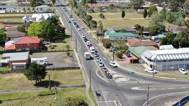 About 40 cars took part in the mock funeral procession.