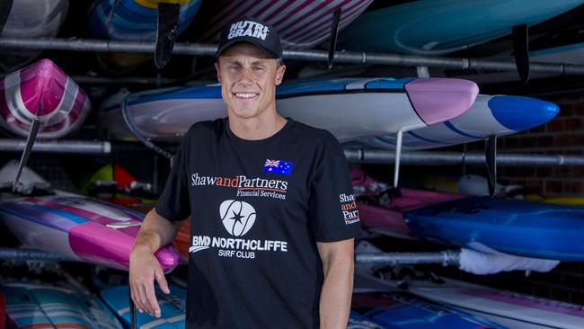 Ironman Matt Bevilacqua at his club, BMD Northcliffe, ahead of the 2021 Coolangatta Gold. Picture: Jerad Williams