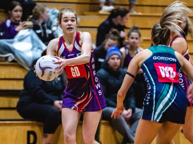 Arrows’ Zoe Gough in action this TNL season. The Arrows remain winless in 2023. Picture: Linda Higginson