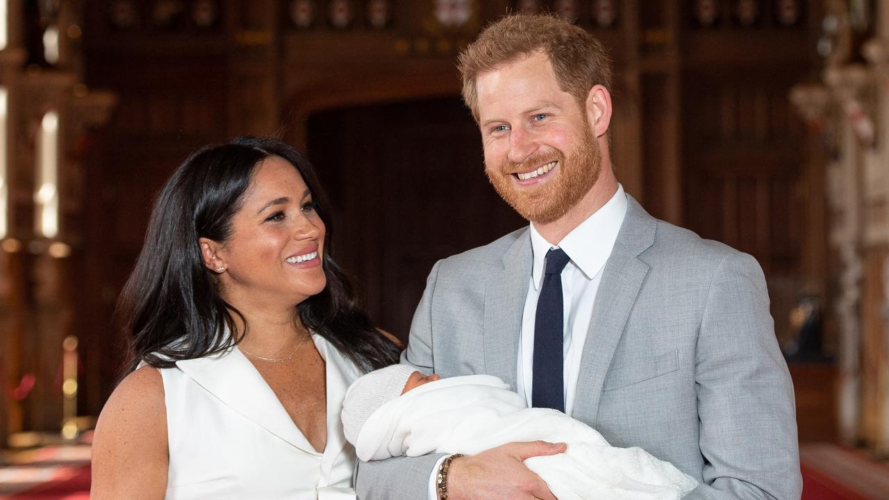 Prince Harry, Duke of Sussex and Meghan, Duchess of Sussex, pose with Archie on May 8, 2019. Photo: Getty.