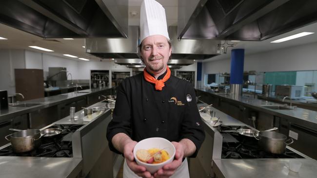 David Hobba from Drysdale Tafe with Creme Brulee dessert. For Elaine Reeves.