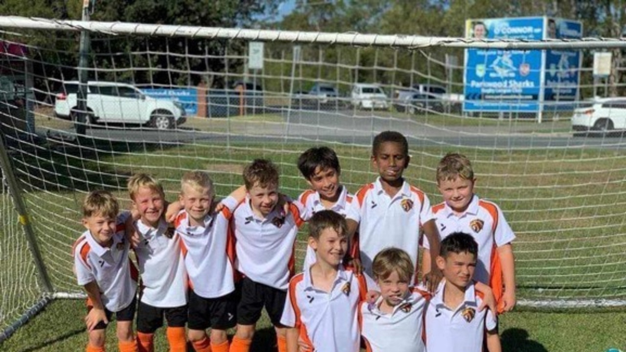 Celebrating being named Team of the Week are (back from left) Austin Hall, Ollie Shanks, Parker Currey, Lincoln Matulich, Victor Malaver, Ward Nakou, Oliver Watson, Asher Hockings, Niven King, Jake Langshaw