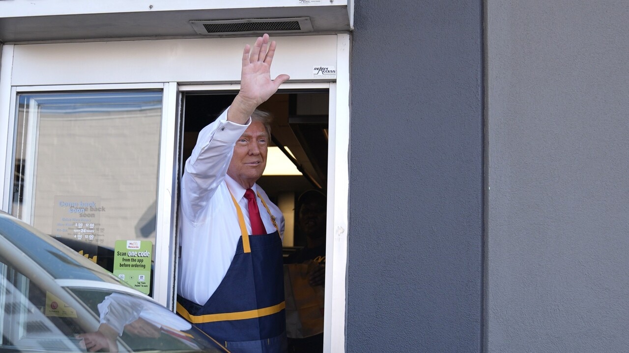 ‘Iconic’: Donald Trump works at McDonald’s for campaign event