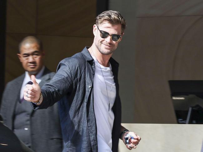 Chris Hemsworth has been charming the Broken Hills locals. Picture: Media Mode