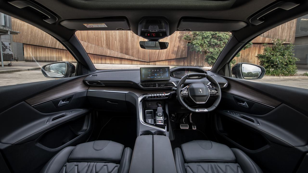 Inside the 2021 model Peugeot 5008 GT.