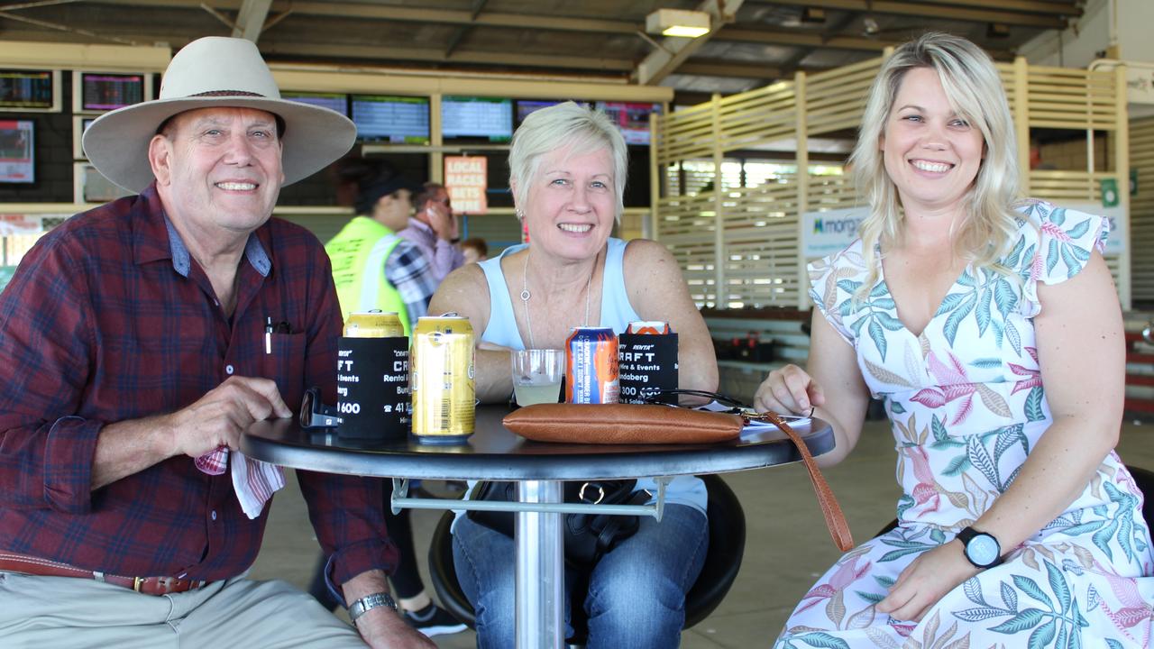 Allan, Alison and Ashleigh Bull at the Rum City Foods Show Holiday Races.