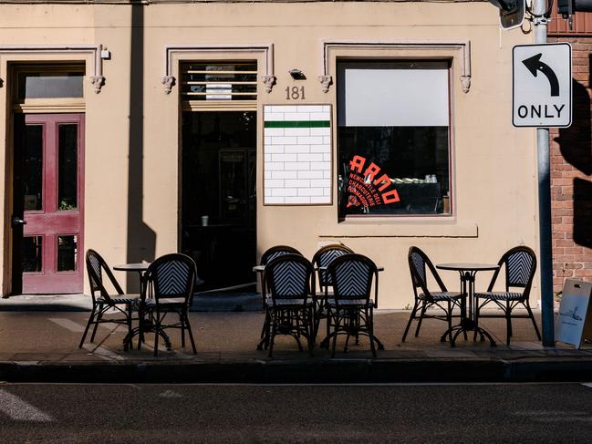 The exterior of Arno, restaurant in Newcastle. Picture: David Griffen Photography/Supplied