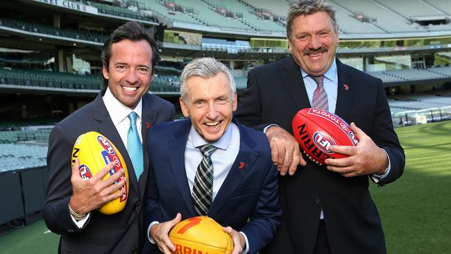 Is all sweet in among Channel 7’s football commentary team? Pic: Wayne Ludbey