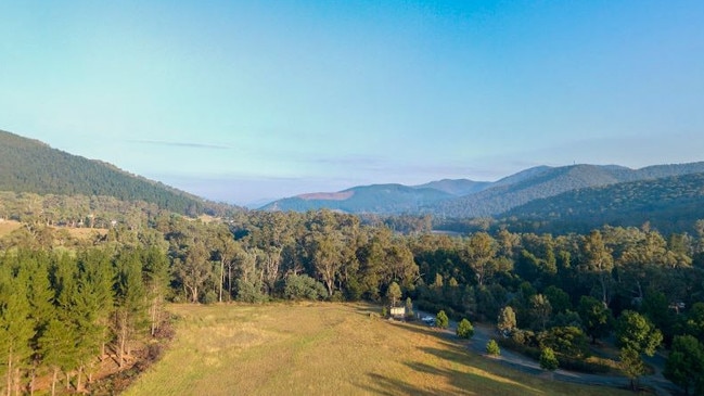 A paraglider has been rescued after becoming stuck in a tree during a joy flight in Victoria’s alpine region. Picture: Google Maps