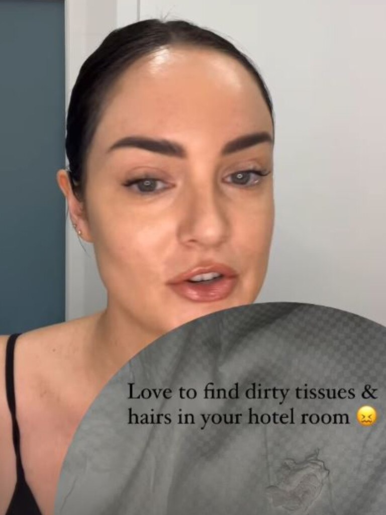 Ms Morello found dirty tissues and hairs in her bed.