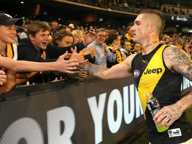 Tiger fans can enjoy Dusty for the next seven years. Picture: Wayne Ludbey