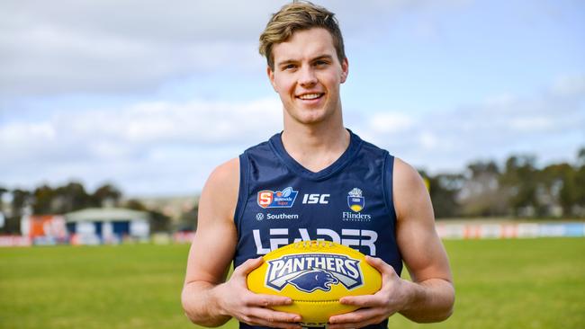 Saint Tom Highmore starred for South Adelaide in the SANFL last year. Picture: Brenton Edwards