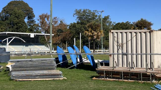 Items for sale can be seen behind the pool’s fence. Picture: Odessa Blain.