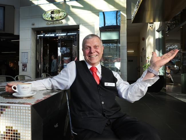 The charismatic Brunetti Classico store manager Gianni Formica, 77, hails from Rome. Picture: David Caird