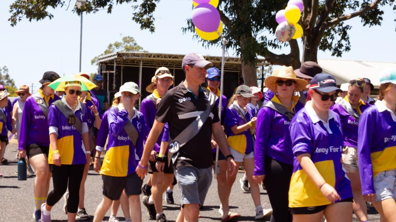 Relayers set off on the very first lap at the 2023 Bundaberg Relay for Life.