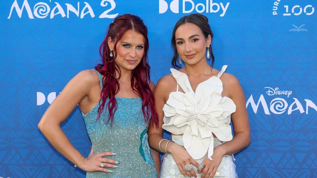 Abigail Barlow (left) and Emily Bear are the duo behind the songs on Moana 2. Picture: Darryl Oumi/Getty Images