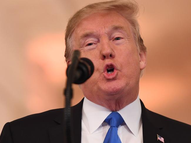 US President Donald Trump announces his Supreme Court nominee in the East Room of the White House on July 9, 2018 in Washington, DC.  / AFP PHOTO / SAUL LOEB
