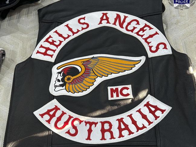 Hells Angels gear was seized.