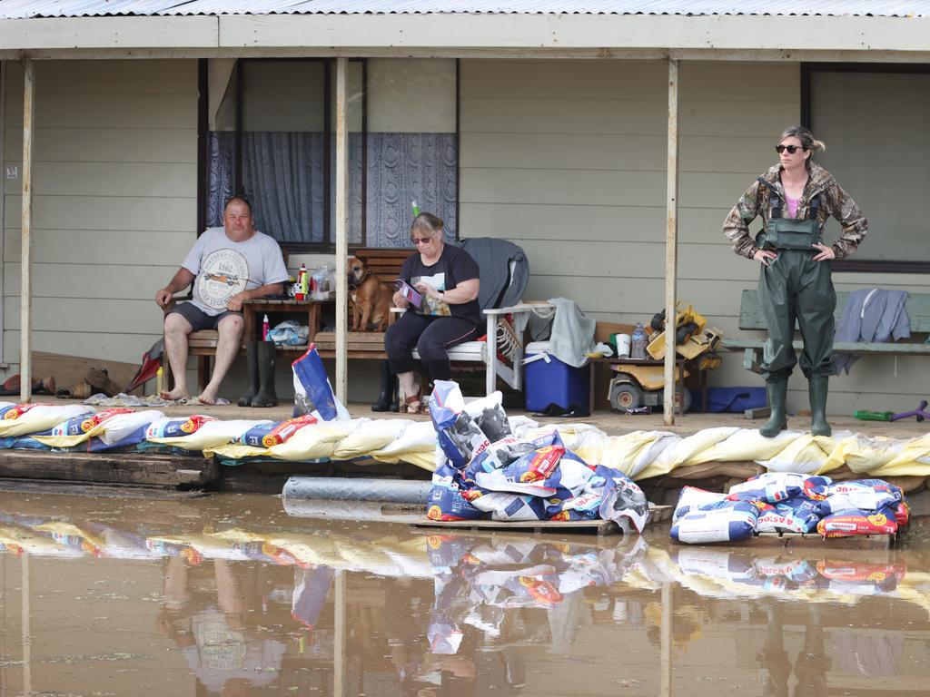 Residents in Echuca, Victoria battled rising waters from the Murray River. Picture: David Caird