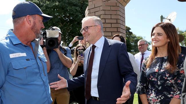 Albo insisted that his campaign was fuelled by optimism and hope on Tuesday. Picture: Toby Zerna