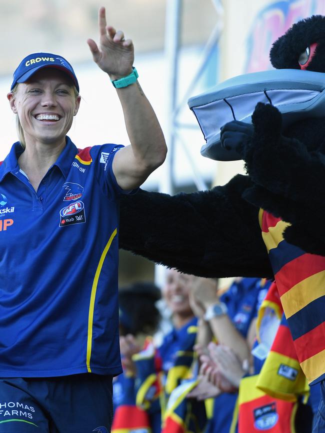 New Crows women’s team co-captain Erin Phillips at the season launch at West Lakes. Picture: Tom Huntley