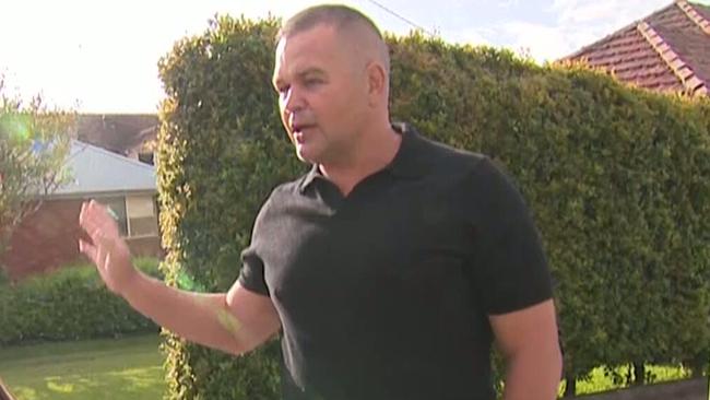 Anthony Seibold had a bullet accidentally shot through his garage by an elderly neighbour.