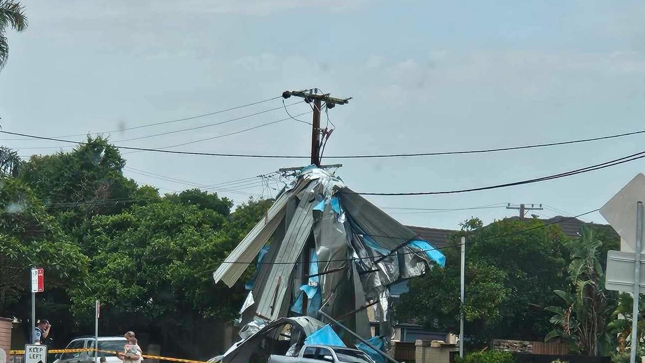 At least nine properties have been damaged as a freak storm lashed the Central Coast suburb of Long Jetty on Saturday evening. Picture: Facebook / NSW Central Coast Incident Alerts, News &amp; Information