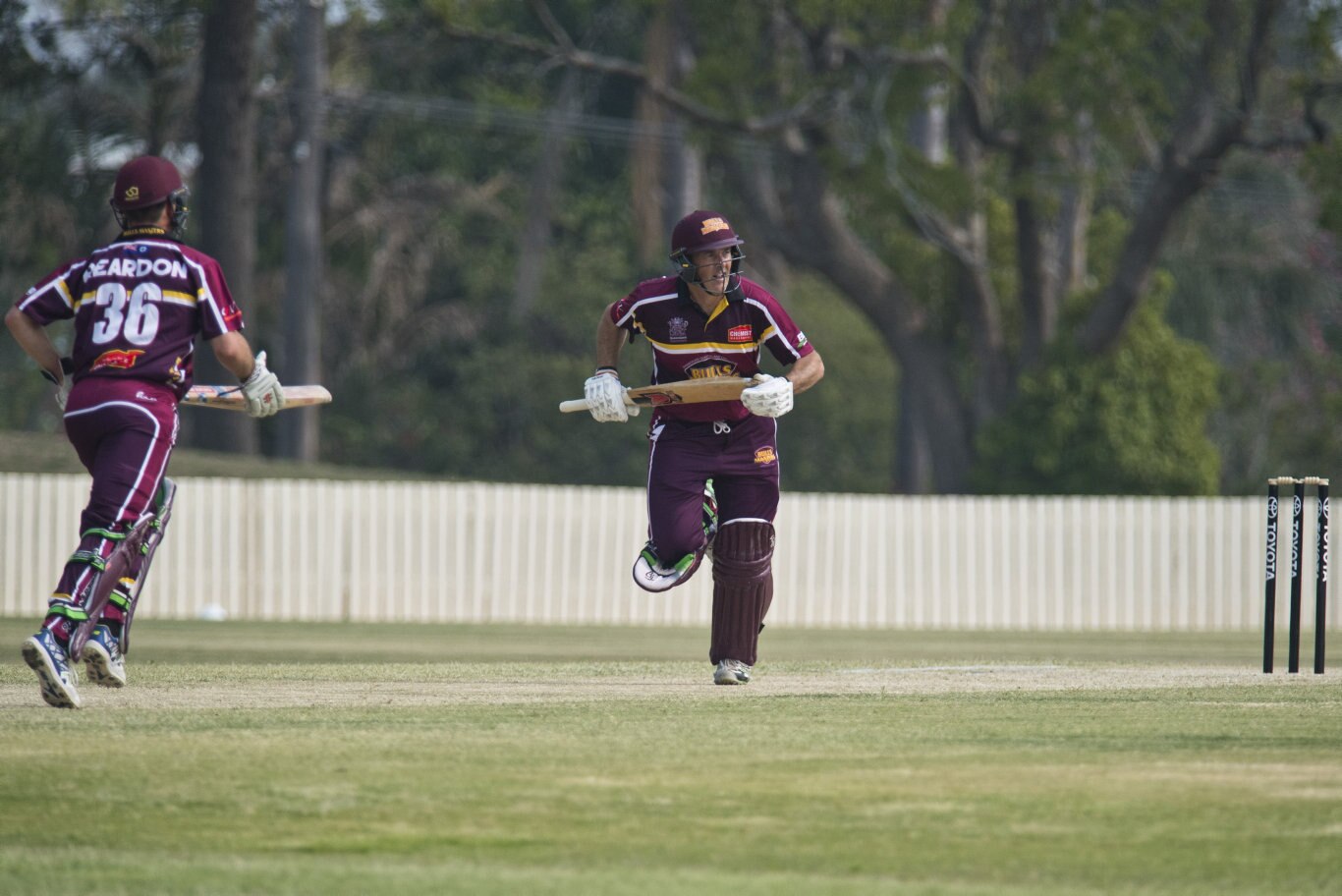 Brain May makes runs for Bulls Masters against Australian Country XI in Australian Country Cricket Championships exhibition match at Heritage Oval, Sunday, January 5, 2020. Picture: Kevin Farmer