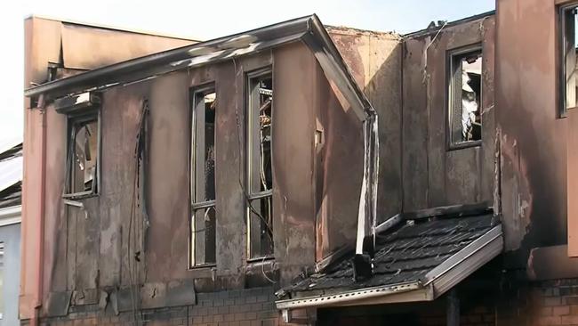 A Melbourne family's home was destroyed by a fire caused by Christmas tree decorations. Picture: Seven.