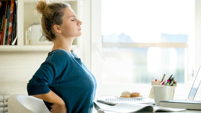 Back pain is on the rise after months of working from home.