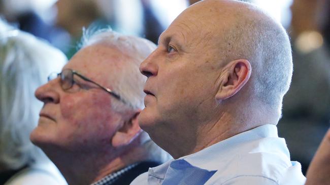 Geelong champion Billy Brownless at the memorial service for the late Cyril “Bill” McMaster. Picture: Mark Wilson