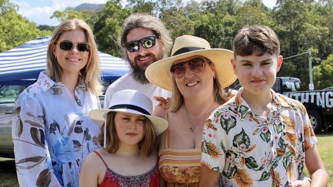 Lili Saffioti, Chloe, Renne, Steve and Marley Cooper at the Noosa Polo and Provedores on October 14, 2023.