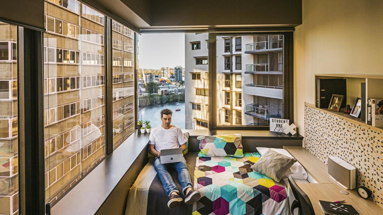 The view from Student One’s Adelaide Street building in Brisbane City. Photo: Supplied