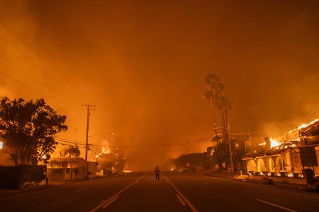 The Palisades fire has destroyed more than 1000 homes and businesses. Picture: Getty Images