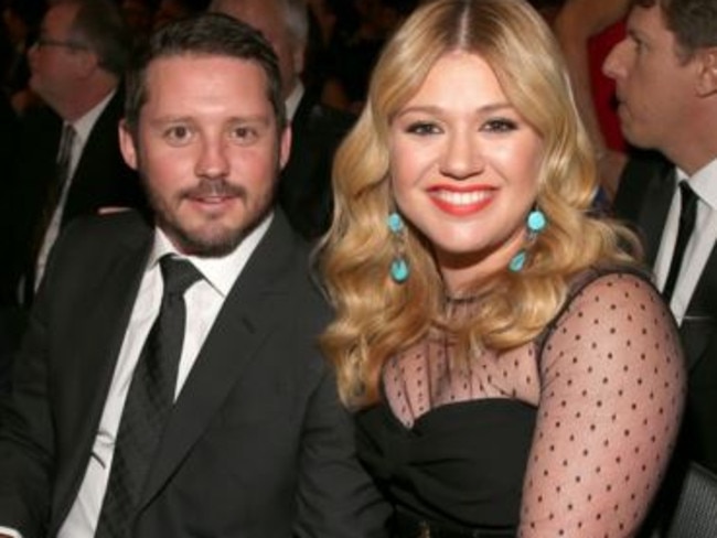 Another child ... Brandon Blackwell and Kelly Clarkson. Picture: Getty